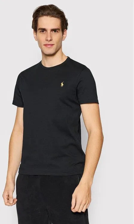 Ralph Lauren Custom Slim Fit Yellow Pony T-Shirt | Black