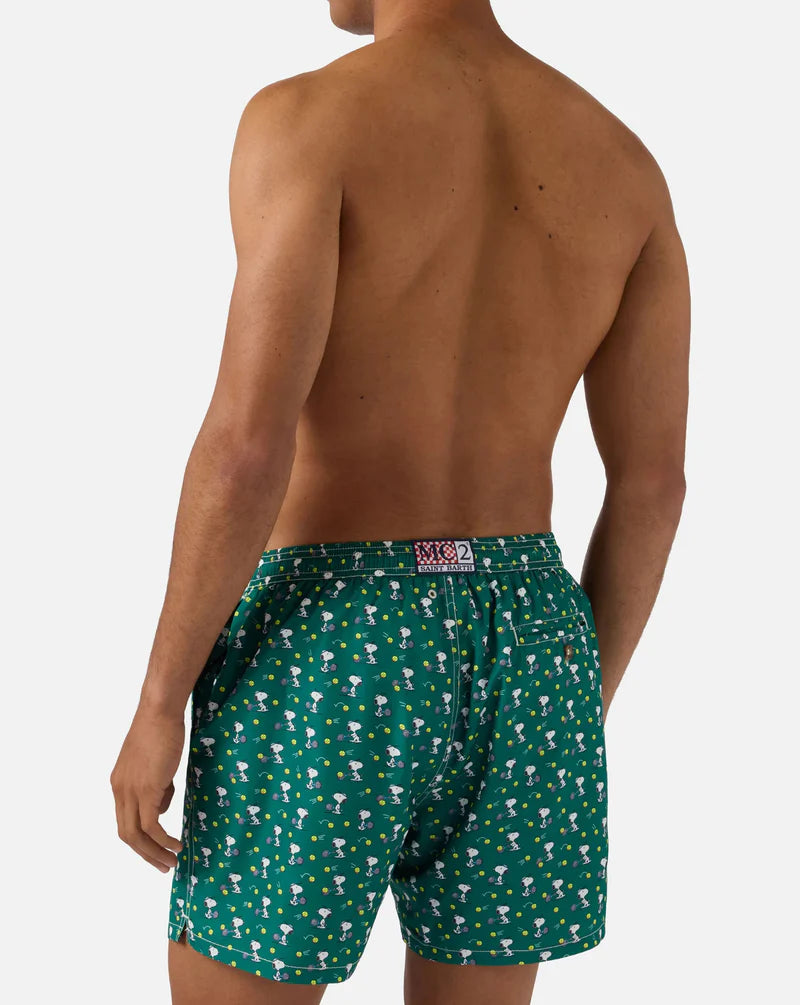 MC2 Saint Barth Lighting Micro Snoopy Tennis Game Swimshorts | Green