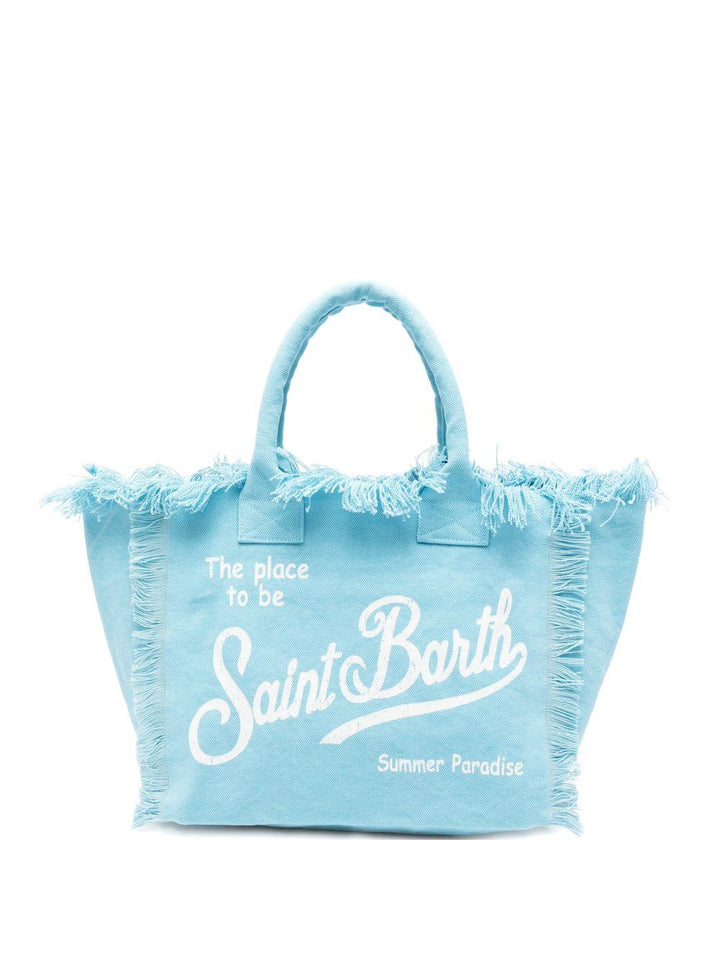 Τσάντα καμβά από βαμβάκι MC2 Saint Barth Vanity | Ανοιχτό μπλε