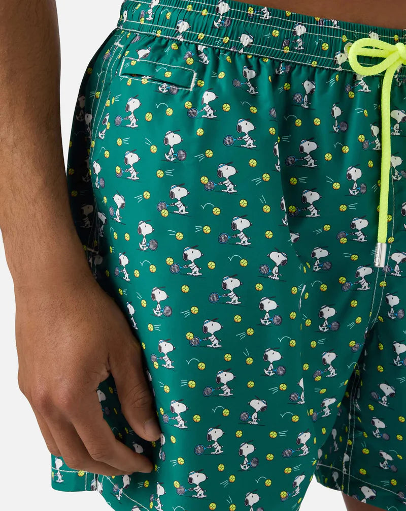MC2 Saint Barth Lighting Micro Snoopy Tennis Game Swimshorts | Green