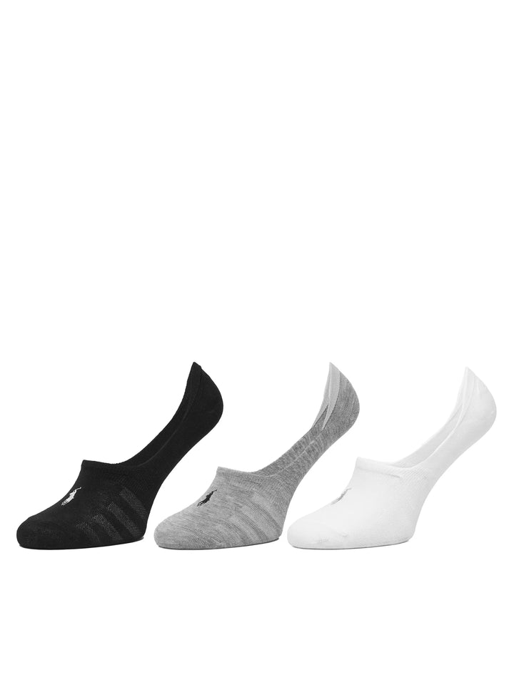 Ralph Lauren Logo-embroidered Women's Socks 3 Pack | White/Grey/Black