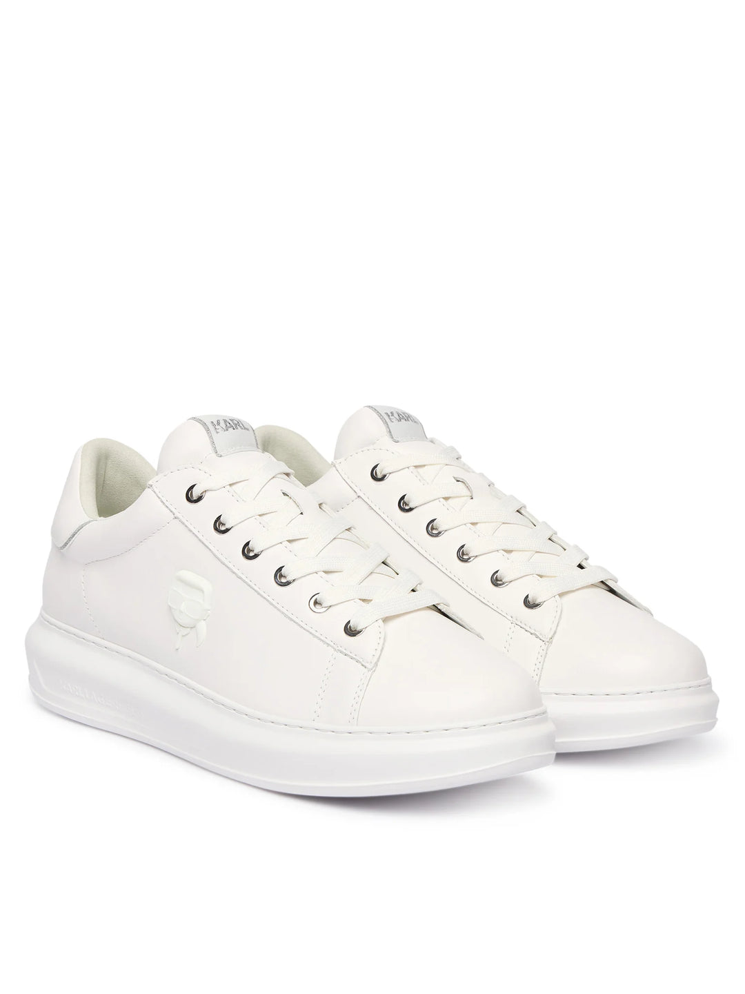 Karl Lagerfeld Kapri NFT Relief to Lace Sneakers | White