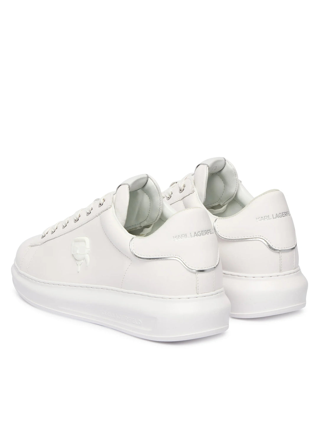 Karl Lagerfeld Kapri NFT Relief to Lace Sneakers | White