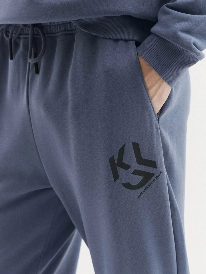 Karl Lagerfeld Monogram Sweatpants in Slim Fit | Grisaille