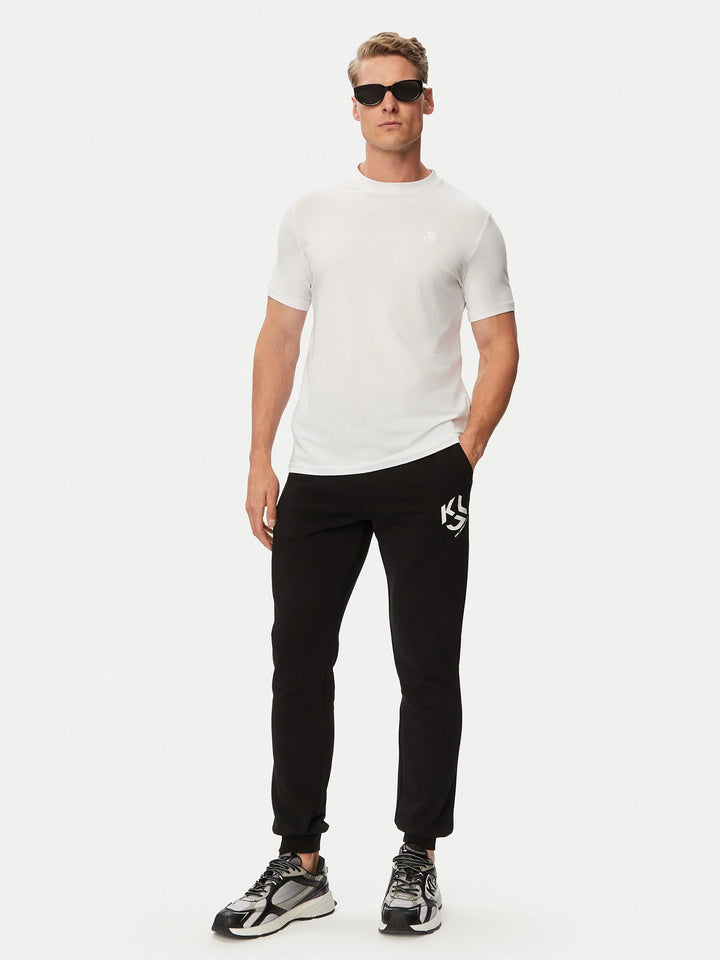 Karl Lagerfeld Monogram Sweatpants in Slim Fit | Black