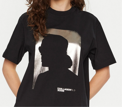 Karl Lagerfeld T-shirt Κανονικής Γραμμής | Μαύρο