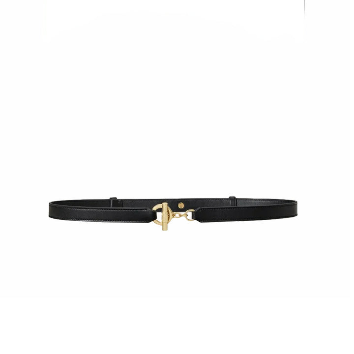 Lauren Ralph Lauren Skinny Leather Belt | Black