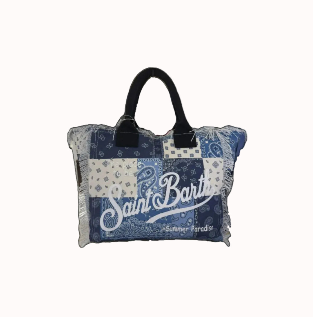 MC2 Saint Barth Vanity Cotton Canvas Tote Bag | Navy/Blue
