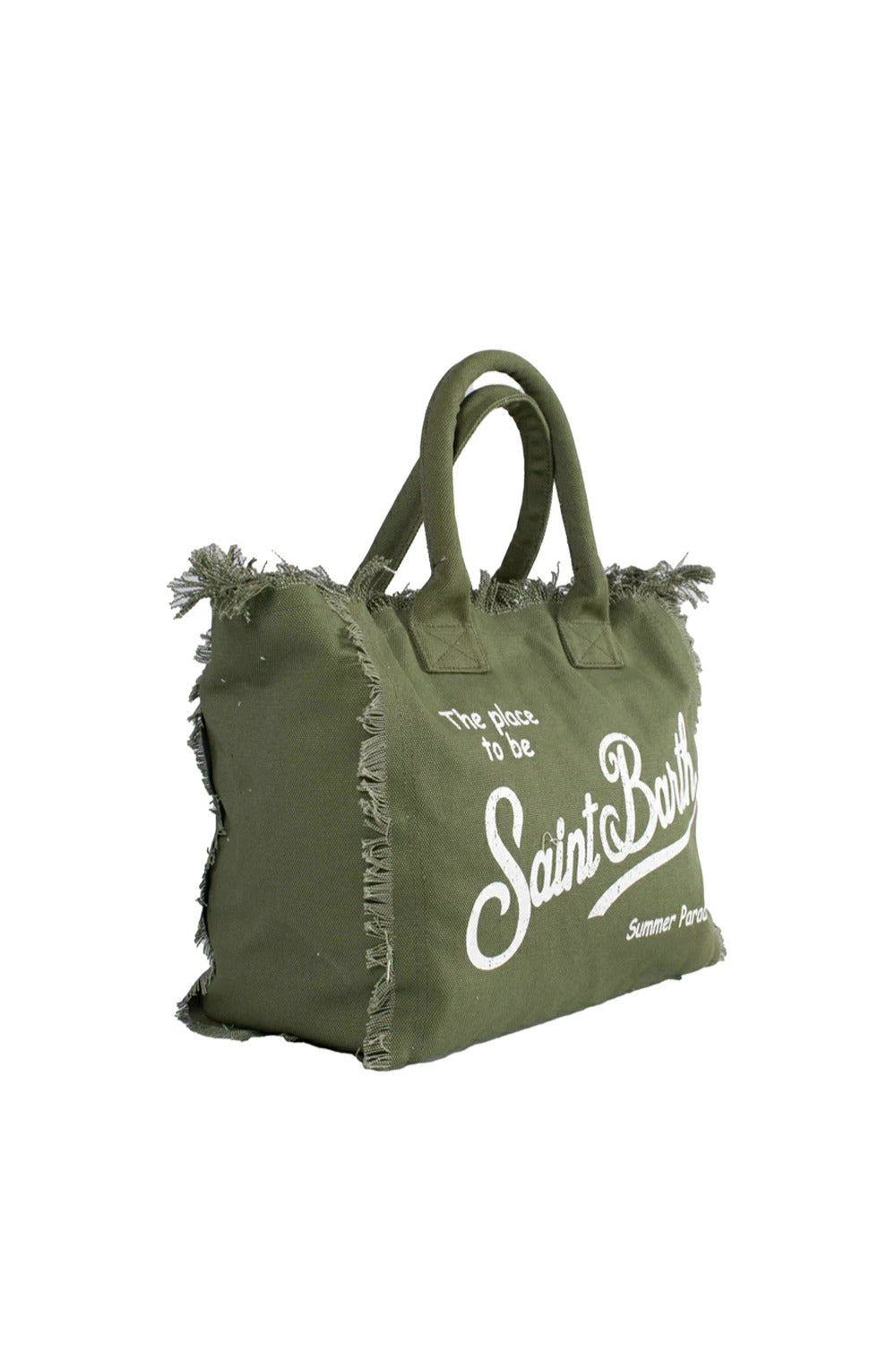 MC2 Saint Barth Vanity Βαμβακερός καμβάς Tote Bag | Olive