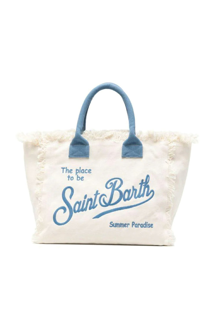 MC2 Saint Barth Vanity Βαμβακερός καμβάς Tote Bag | Εκρού