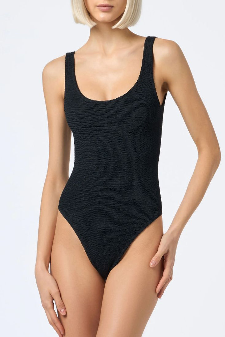 MC2 Saint Barth Crinkle Onepiece Swimsuit | Black