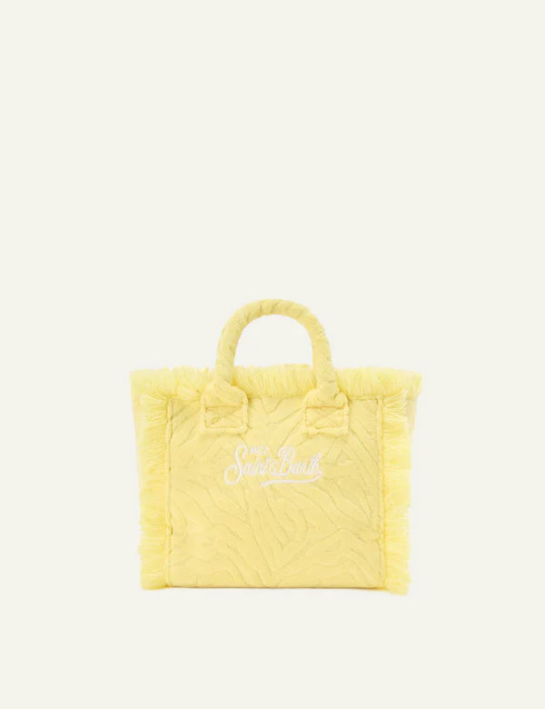 MC2 Saint Barth Vanity Mini Cotton Terry Tote Bag | Yellow