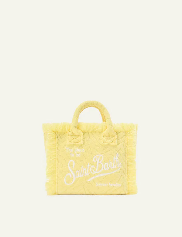 MC2 Saint Barth Vanity Mini Cotton Terry Tote Bag | Yellow