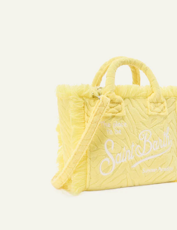 MC2 Saint Barth Vanity Mini Cotton Terry Tote Bag | Yellow