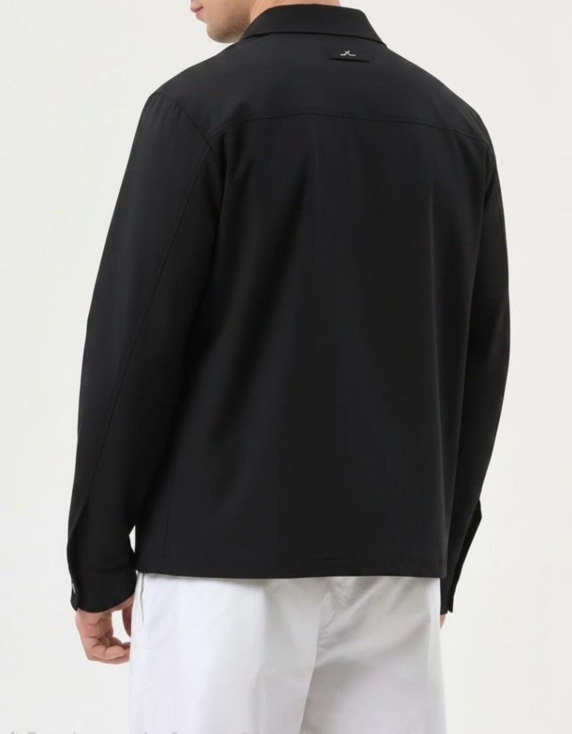 Paul &amp; Shark Dynamic Overshirt in Technical Fabric | Black