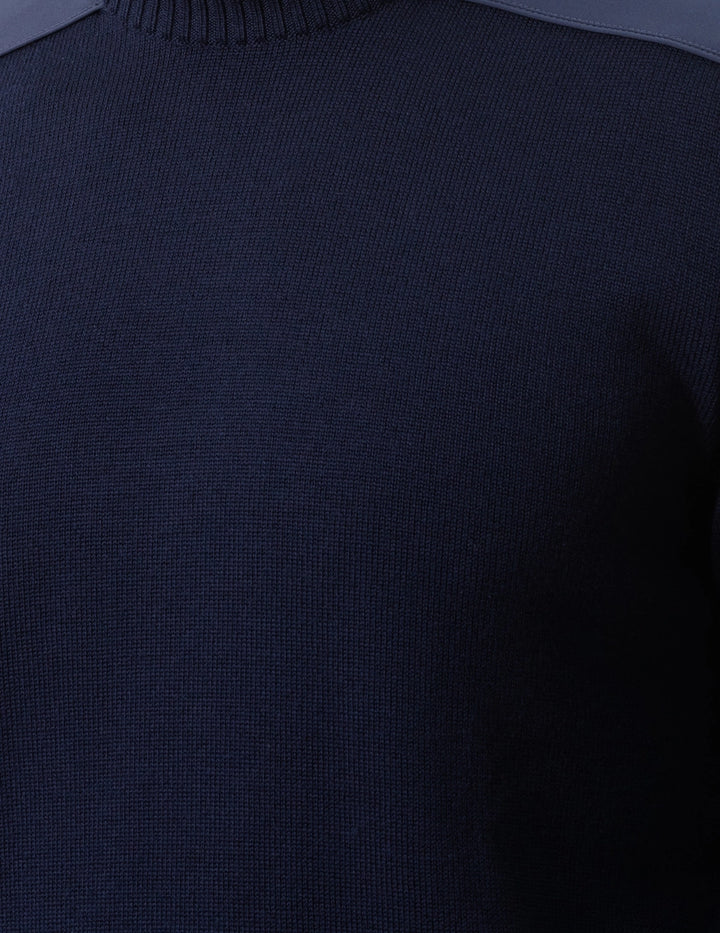 Paul & Shark Typhoon Re4x4 Soft Cool Touch Wool Crewneck | Navy