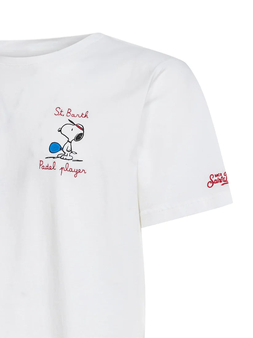 MC2 Saint Barth Snoopy Happy Padel T-shirt | White