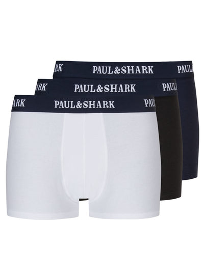 Paul & Shark Μποξεράκια σε Πακέτο των 3 | Σκούρο Μπλε/Μαύρο/Λευκό