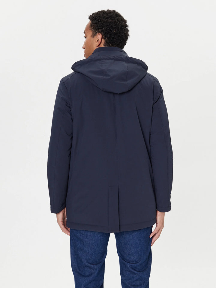 Paul &amp; Shark Typhoon RE 4X4 Stretch Carcoat with Suede Details | Navy