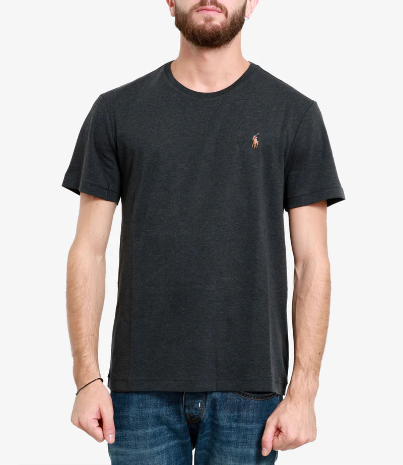 Ralph Lauren Custom Slim Fit Soft Cotton T-Shirt | Black Marl