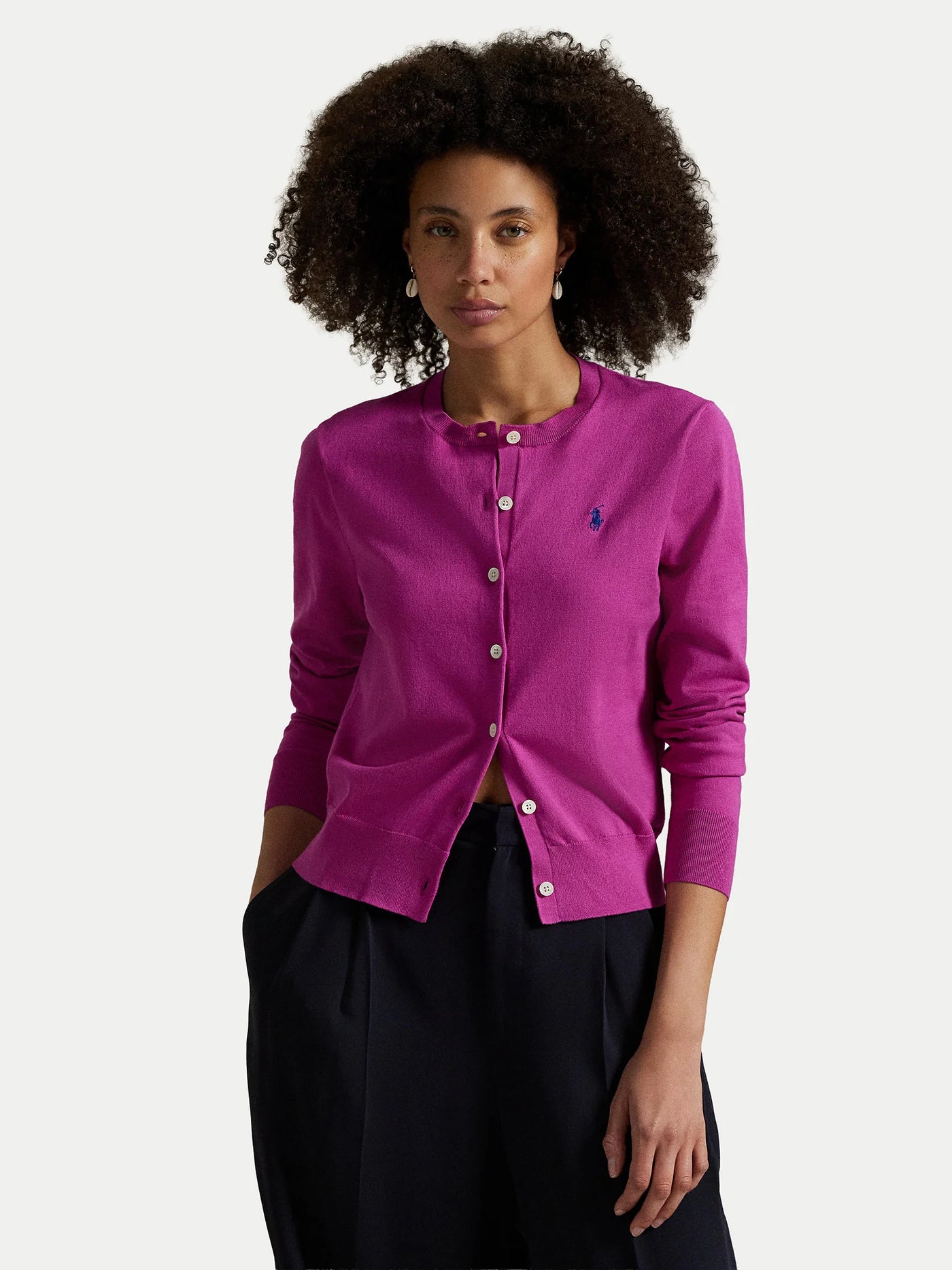 Ralph Lauren Slim Fit Cardigan | Vivid Pink