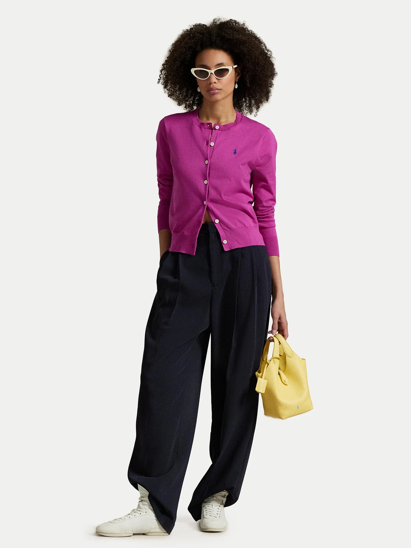Ralph Lauren Slim Fit Cardigan | Vivid Pink