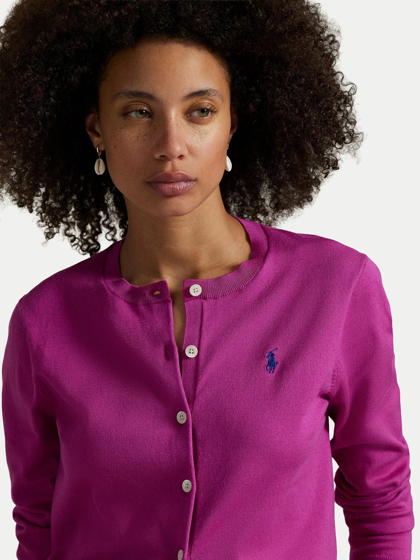 Ralph Lauren Slim Fit Cardigan | Vivid Pink