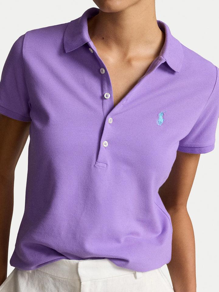 Ralph Lauren Slim Fit Stretch Women's Polo Shirt | Cactus Purple