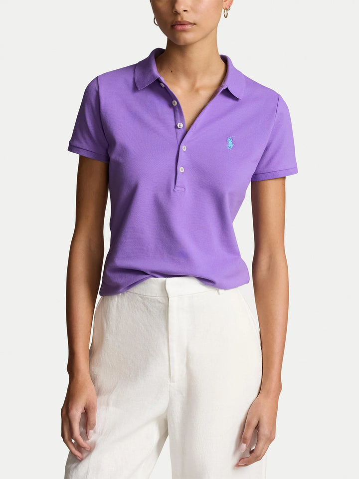 Ralph Lauren Slim Fit Stretch Women's Polo Shirt | Cactus Purple