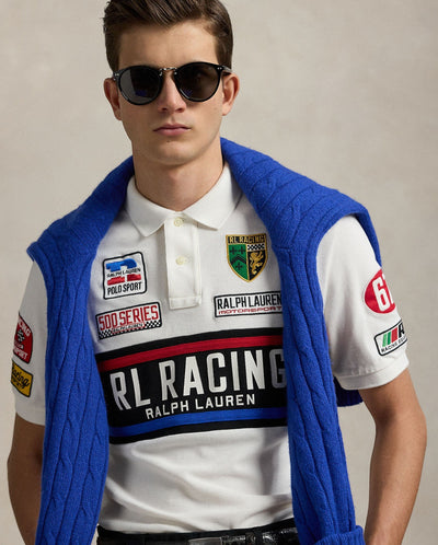 Ralph Lauren Classic Fit Racing Polo | White