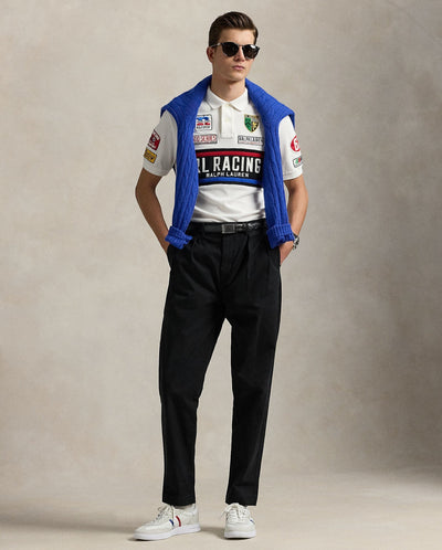 Ralph Lauren Classic Fit Racing Polo | White