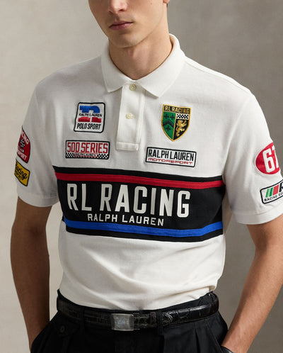Ralph Lauren Classic Fit Racing Polo | White