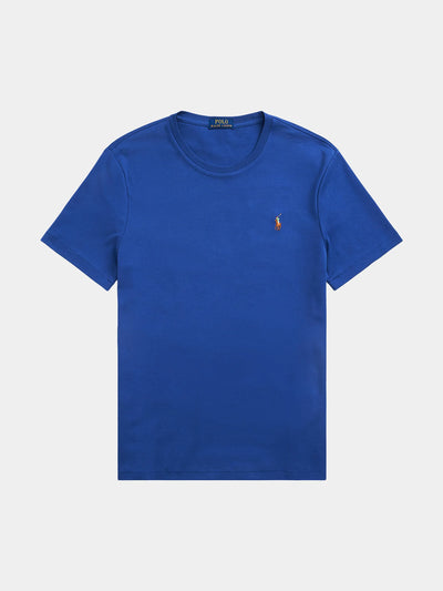 Ralph Lauren Custom Slim Fit Interlock T-Shirt από Απαλό Βαμβάκι | Ρουά