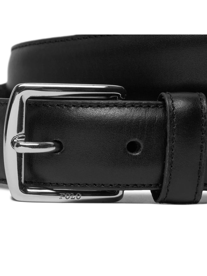 Cinturón de piel Ralph Lauren para hombre | Negro