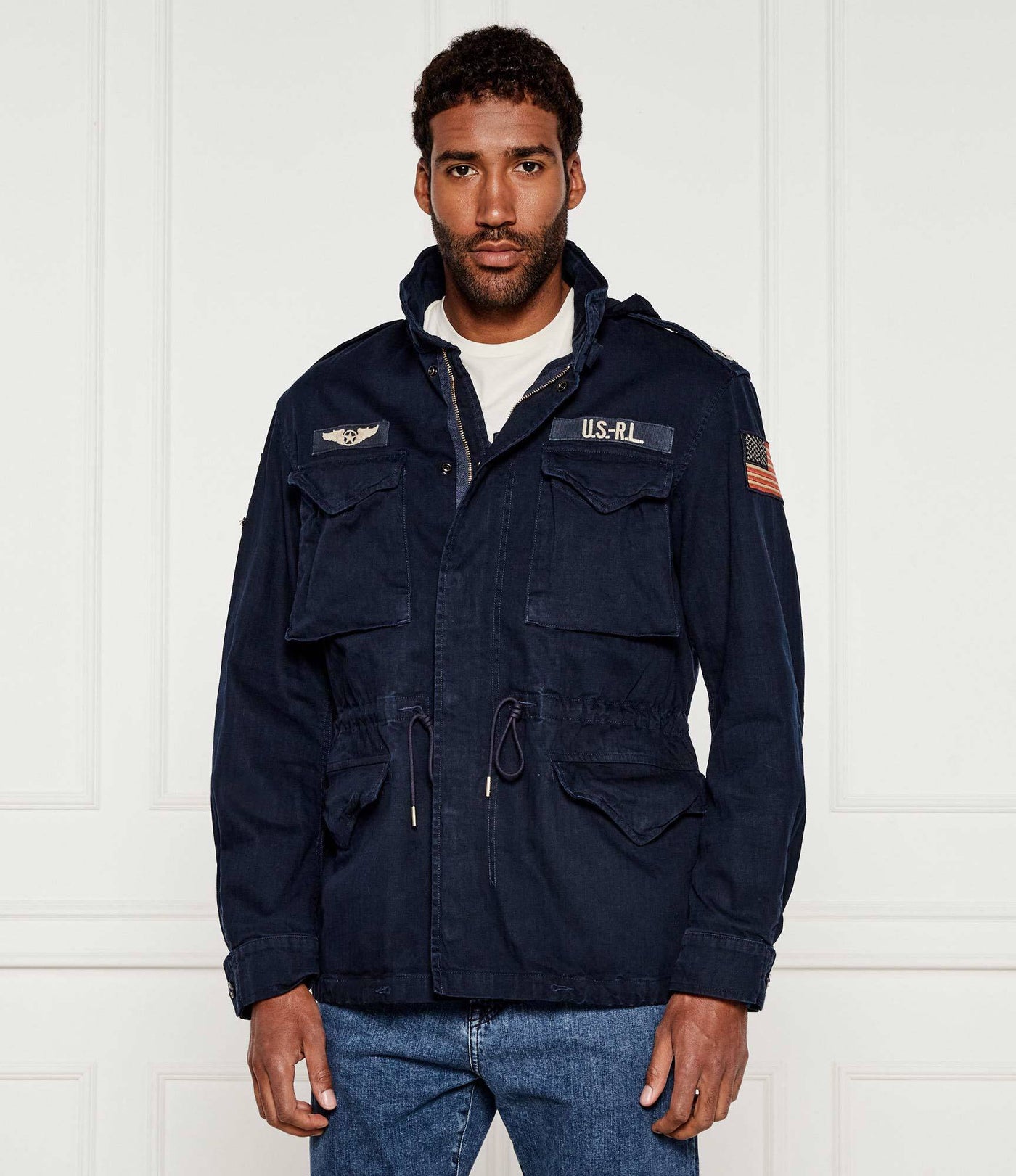 Ralph Lauren Herringbone Field Jacket | Aviator Navy