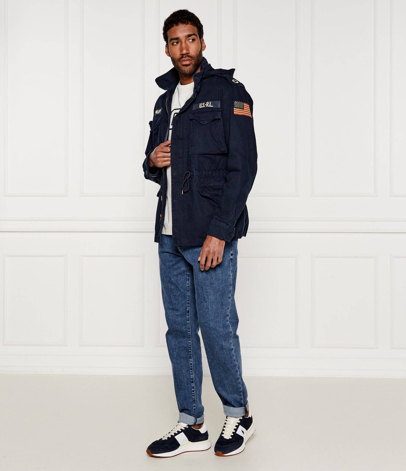 Ralph Lauren Herringbone Field Jacket | Aviator Navy