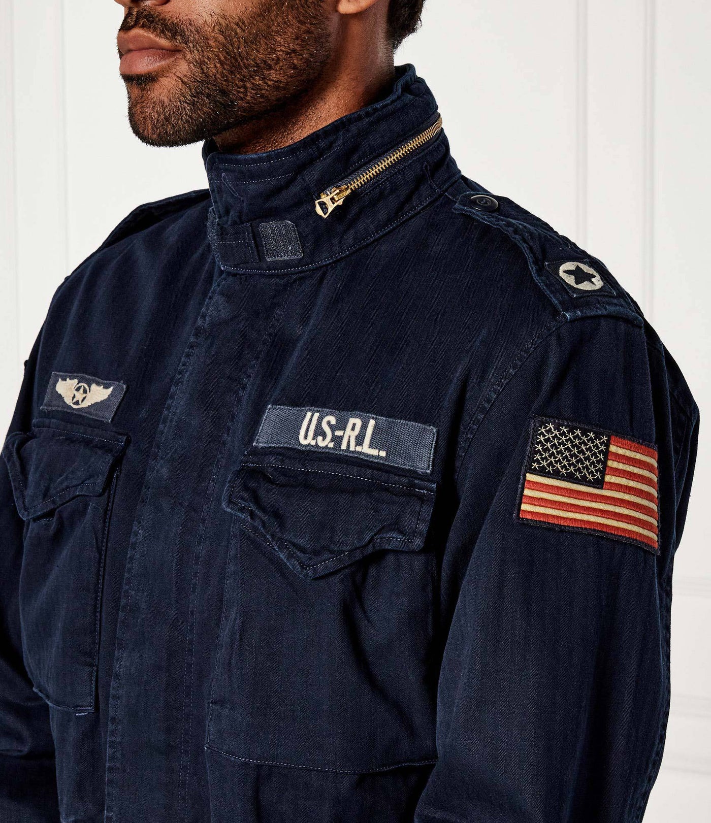 Ralph Lauren Herringbone Field Jacket | Aviator Navy