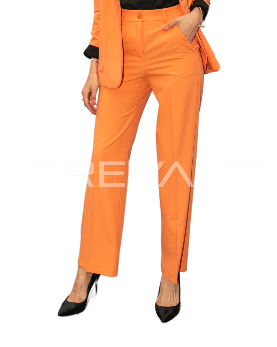 PREVANE Single-Breasted Tailored Suit Orange – additional view 5