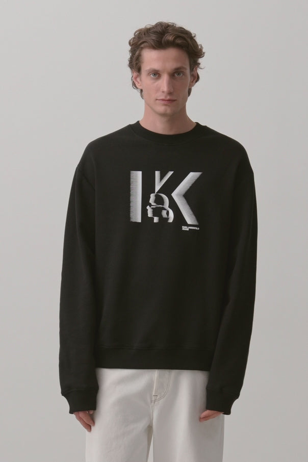 Karl Lagerfeld Relaxed Fit K Logo Sweatshirt | Black
