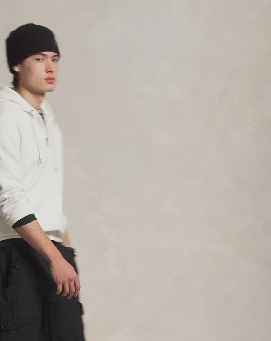 Ralph Lauren Felpa con cappuccio e zip in doppia maglia | Bianco