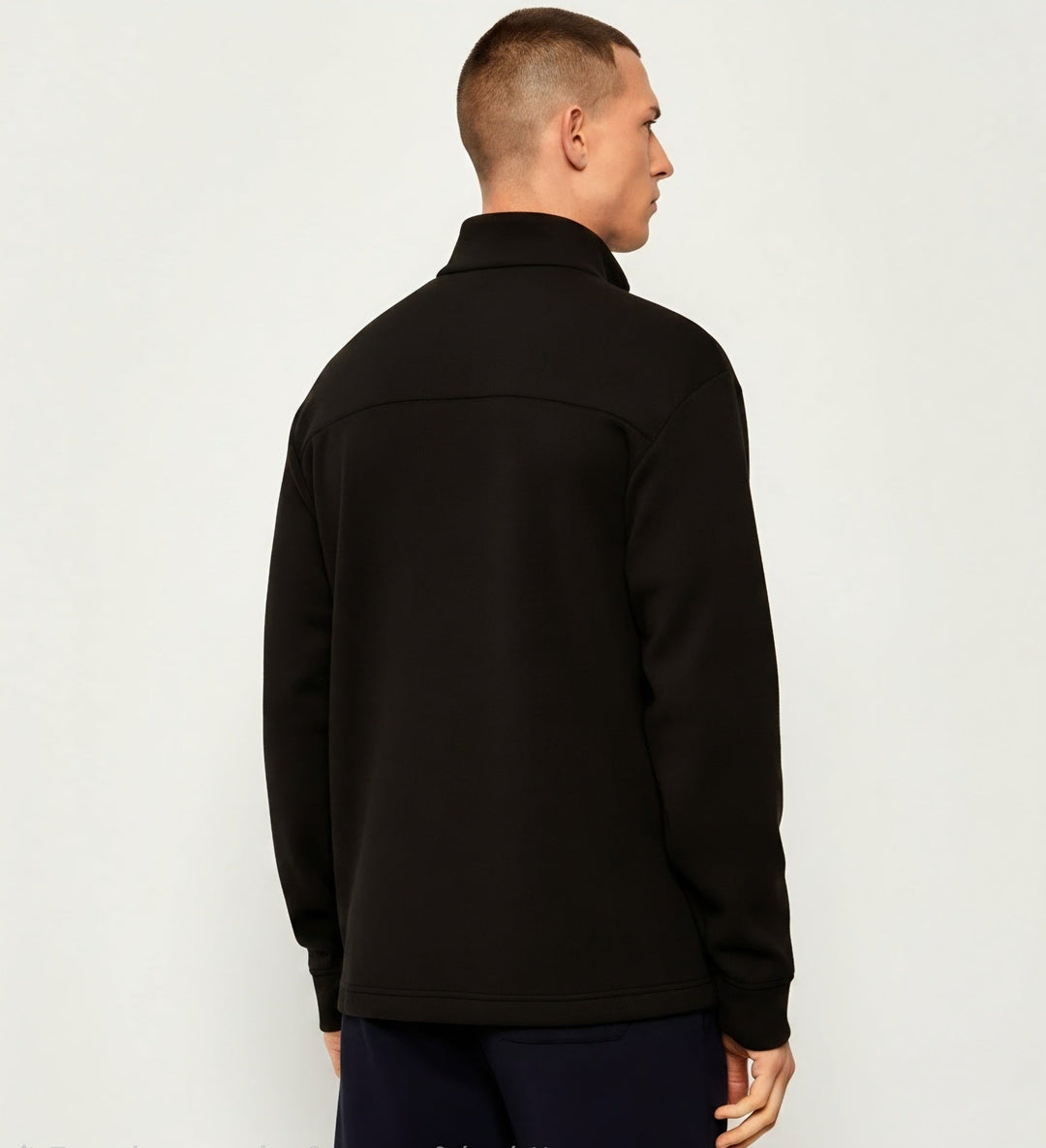 Paul &amp; Shark Heraldic Embroidery Supima Fleece Cardigan | Black
