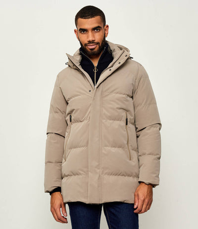Paul & Shark Re-shark Typhoon Stretch Re-Goose Down Parka | Beige