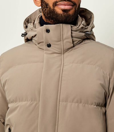 Paul & Shark Re-shark Typhoon Stretch Re-Goose Down Parka | Beige