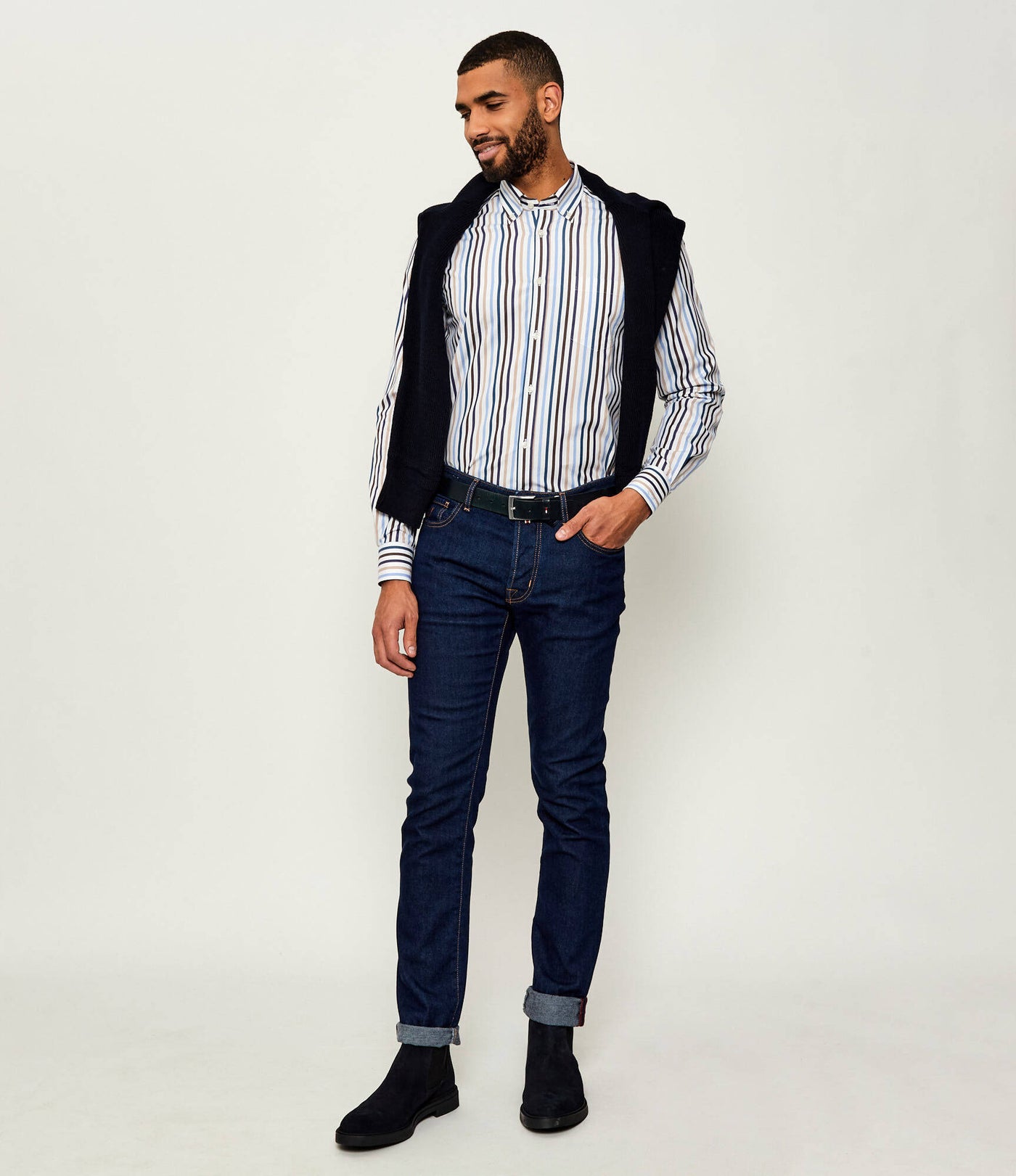 Paul & Shark Soft Touch Cotton Poplin Striped Shirt | Multicolor
