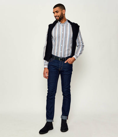 Paul & Shark Soft Touch Cotton Poplin Striped Shirt | Multicolor