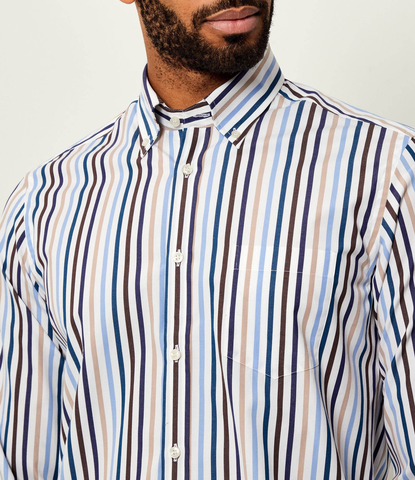 Paul & Shark Soft Touch Cotton Poplin Striped Shirt | Multicolor