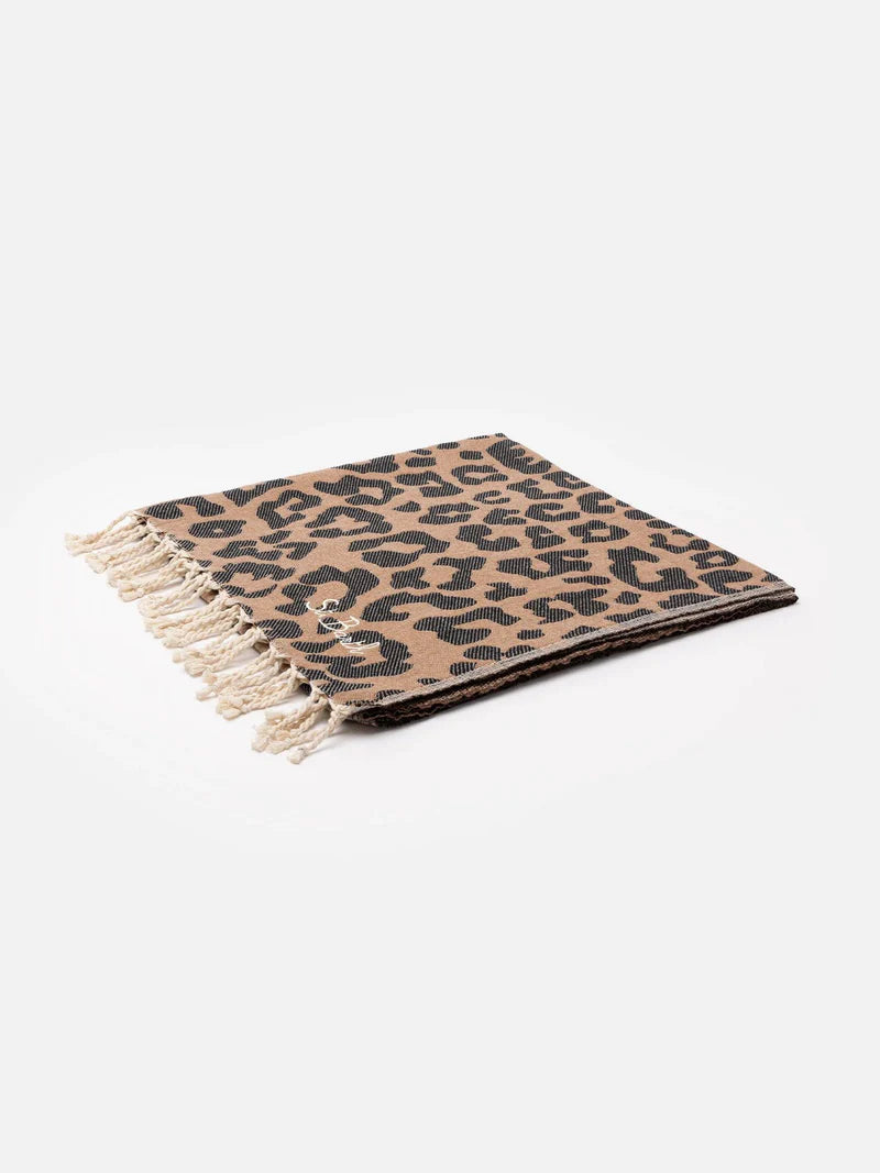 Asciugamano da spiaggia in cotone Foutas MC2 Saint Barth Leo | Beige leopardato