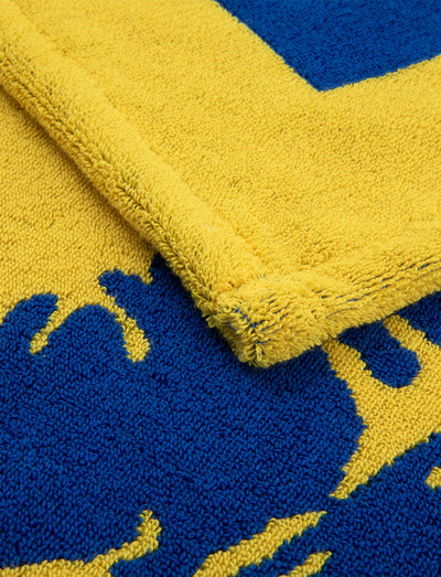 Ralph Lauren Polo Jacquard Beach Towel 100x170cm | Navy/Yellow