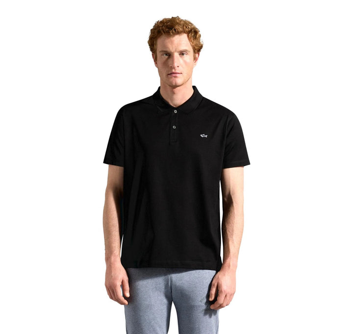 Paul & Shark Double Pique Cotton Polo | Black