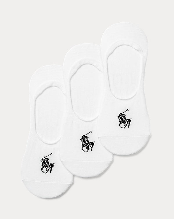 Ralph Lauren Big Pony No-Show-Liner 3-Pack | White